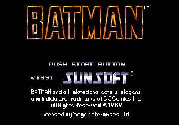 Batman (Japan) screen shot title